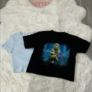 H&M Cropped Tshirts set Britney Spears and Ribbed Divided Crop Tops